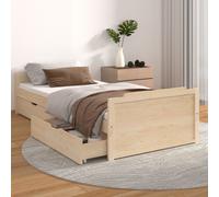 Vidaxl Bed Frame Without Mattress Solid Wood Pine 90X200 Cm