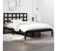 Bed Frame Solid Pine Black 75x190cm Small Single Headboard Rustic Cozy SingleUK
