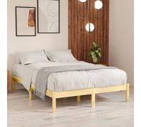 Bed Frame Solid Pine Natural 180x200 cm Extra Long Slatted Untreated RusticCharm