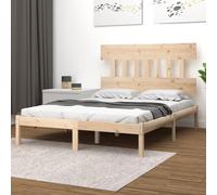 Bed Frame Solid Pine Natural 2FT6 Small Single 75x190cm Headboard Plus Included