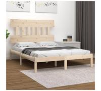 Bed frame Solid Pine Natural 2FT6 Small Single 75x190cm Headboard Sturdy Slatted