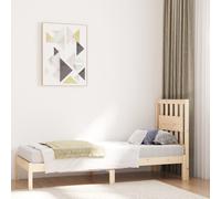 Bed frame Solid Pine Natural 2FT6 Small Single 75x190cm Rustic Sturdy Headboard