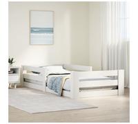 Bed frame Solid Pine White 75x190 cm Small Single Slatted Base Rustic Eco Nature