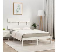 Bed Frame Solid Pine White 75x190cm Small Single 195.5x80.5x31cm Headboard eco.