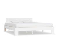 Bed Frame Solid Pine White 90x200cm Single Slatted Minimalist Modern Durable DIY