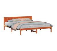vidaXL Bed Frame White 180 x 200 cm Solid Pine wood, White