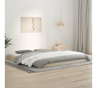 Bed Frame Solid Pine Wood Natural 180x200 cm Low Profile Modern Floor Minimalist