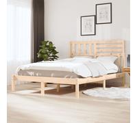 Bed frame Solid Pine Wood Natural 75x190cm Small Single Rustic Headboard Wooden
