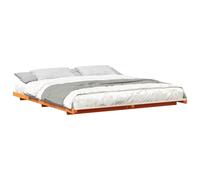 vidaXL Floor Bed Frame White 200 x 220 cm Solid pine wood