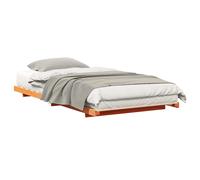 vidaXL Floor Bed Frame White 100 x 220 cm Solid pine wood