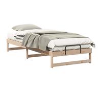 Bed Frame Solid Pine Wood Platform Bedroom Furniture Modern Simple Home vidaXL