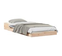 Bed Frame Solid Pine Wood Platform Bedroom Furniture Modern Wooden Base vidaXL