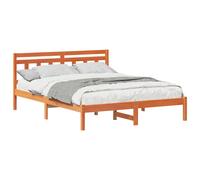 Bed Frame Solid Pine Wood Platform Modern Bedroom Contemporary Decor vidaXL