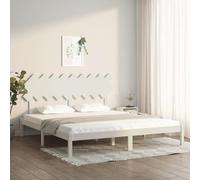 Bed Frame Solid Pine Wood White 2FT6 Small Single 75x190cm Headboard with Slats