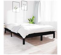 (black, 150 x 200 cm) vidaXL Solid Wood Pine Bed Frame Wooden Bedstead Bed Base Multi Colours/Sizes