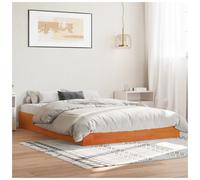 Bed Frame Solid Pinewood Brown Small Double 120x190 cm Elegant Modern Sturdy