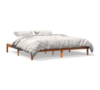 Bed Frame Solid Pinewood Brown Super King 180x200 cm Wooden Platform [EEK: A]