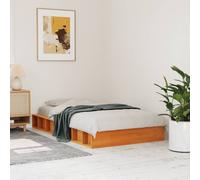 Bed Frame Solid Pinewood Single 90x190cm Brown Modern Minimalist Sturdy Plus