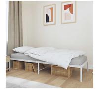 (80 x 200 cm, without headboard) vidaXL Metal Bed Frame with Headboard Bedroom Metal Platform Bed Base Bedstead
