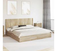 vidaXL Bed Frame with Storage and Headboard Sonoma Oak 180 x 200 cm