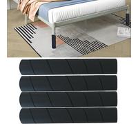 Bed Frame Toe Protectors,9.5" Foam Bed Frame Leg Covers,Bed Leg Protectors,No Adhesive or Glue,Prevent Toe-Stubbing Incidents from Hard Furniture （Black） (Black, 9.5" 8pc)