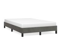 Bed Frame Upholstered Dark Grey Velvet 120x190 cm Small Double Plywood Slatted. [EEK: A]