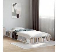 Bed frame White 75x190cm Engineered Wood Slatted Storage Small Single incl slats