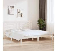 Bed frame White Solid Pine 2FT6 Small Single 75x190cm Headboard Sturdy Rustic