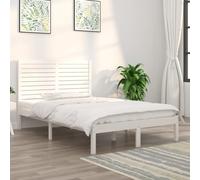 Bed frame White Solid Pine Extra Long 90x210cm Slatted Base Headboard Underboxes