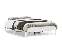 vidaXL Bed Frame Home Bedstead White 120x190 cm Small Double Solid Wood Pine