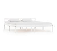 vidaXL Bed Frame White Solid Pine Wood 180x200 cm 6FT Super King 01 UK HOT