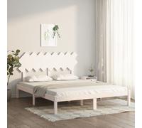 Bed frame White Solid Pine Wood 2FT6 Small Single 75x190cm with Headboard Slats