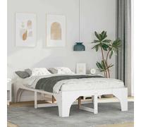 Bed Frame White Solid Pine Wood Single Underbed Storage Sleek Design Low Profile [EEK: A]