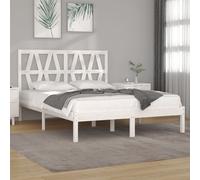vidaXL Bed Frame White Solid Wood Pine 120x200 cm (3103994), White