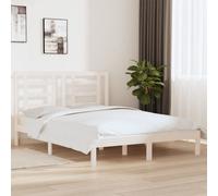 Bed frame White Solid Pinewood 2FT6 Small Single 75x190cm L195.5xW80.5xH31cm UK