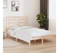 Bed frame White Solid Pinewood 75x190cm 2FT6 Small Single Headboard Rustic Style