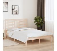 Bed frame White Solid Pinewood 75x190cm 2FT6 Small Single Rustic Headboard Cozy