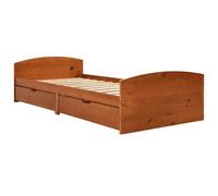 Bed Frame with 2 Drawers Bedroom Bed Base Bedstead Solid Wood Pine vidaXL