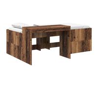 Bed Frame with Desk 2 pcs Artisian Oak Bedroom Furniture Urban Modern vidaXL
