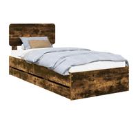 Bed Frame with Drawer with Headboard Engineered Wood Modern Rectangular vidaXL