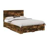vidaXL Bed Frame with Drawer Sonoma Oak 135 x 190 cm Engineered Wood