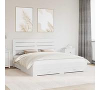 Bed Frame with Drawer with Headboard Manual Engineered Wood