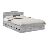 Bed Frame with Drawer with Headboard with Storage Engineer Wood Bedroom vidaXL