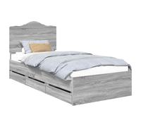 Bed Frame with Drawer with Headboard with Storage Engineer Wood Design vidaXL