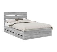 Bed Frame with Drawer with Headboard with Storage Engineer Wood Modern vidaXL