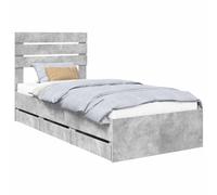 Bed Frame with Drawer with Headboard with Storage Engineer Wood Modern vidaXL