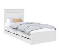 Bed Frame with Drawer with Headboard with Storage Engineer Wood Modern vidaXL