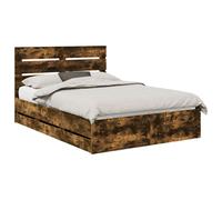 Bed Frame with Drawer with Headboard with Storage Engineer Wood Modern vidaXL