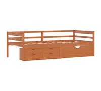Bed Frame with Drawers and Cabinet Bed Base Bedstead Solid Wood Pine vidaXL