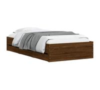 Bed Frame with Drawers Base Brown Oak 90x200 cm Engineered Wood vidaXL